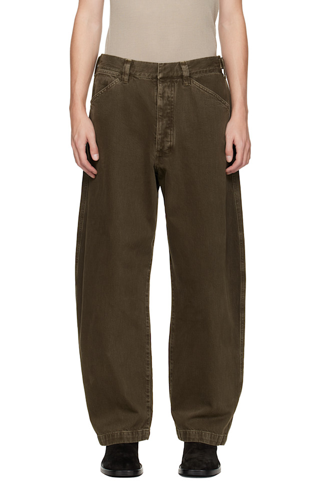 Lemaire Хаки длинные рабочие джинсы
Lemaire Хаки длинные рабочие джинсы