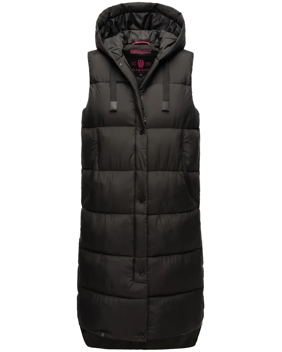 Стеганый жилет Marikoo "Sayorii", капюшон на широкой кулиске, черный
Стеганый жилет Marikoo "Sayorii", капюшон на широкой кулиске, черный