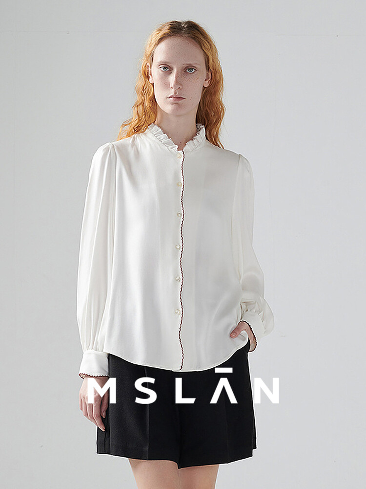 Зимняя пригородная рубашка Mslan с длинными рукавами и рюшами, миндальный цвет
Зимняя пригородная рубашка Mslan с длинными рукавами и рюшами, миндальный цвет