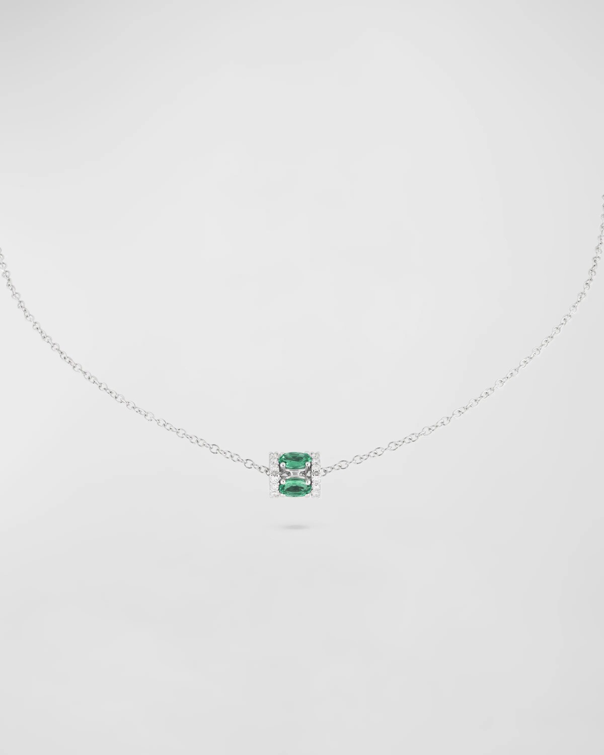 Ожерелье-подвеска Прочида из белого золота 18 карат с изумрудами и бриллиантами Miseno 
Ожерелье-подвеска Прочида из белого золота 18 карат с изумрудами и бриллиантами Miseno