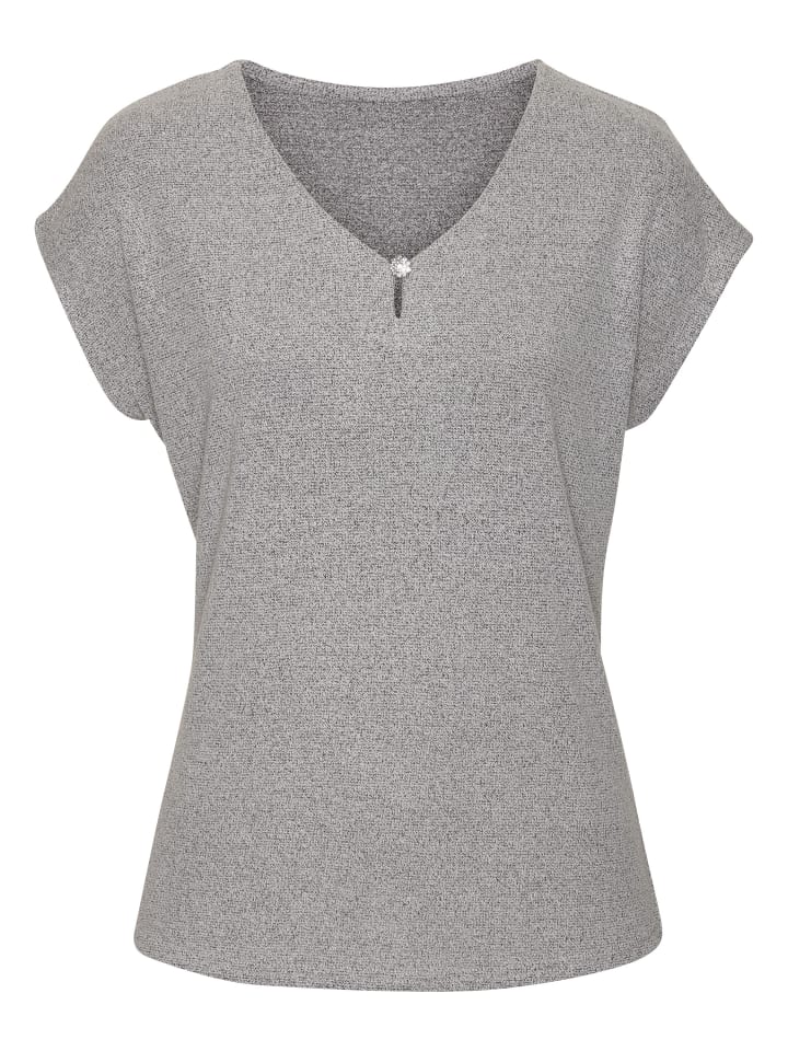 Рубашка с короткими рукавами серебристо-серого цвета LASCANA
Рубашка с короткими рукавами серебристо-серого цвета LASCANA