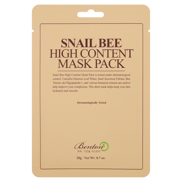 Регенерирующая тканевая маска для лица, 20 г Benton Snail bee high content
Регенерирующая тканевая маска для лица, 20 г Benton Snail bee high content