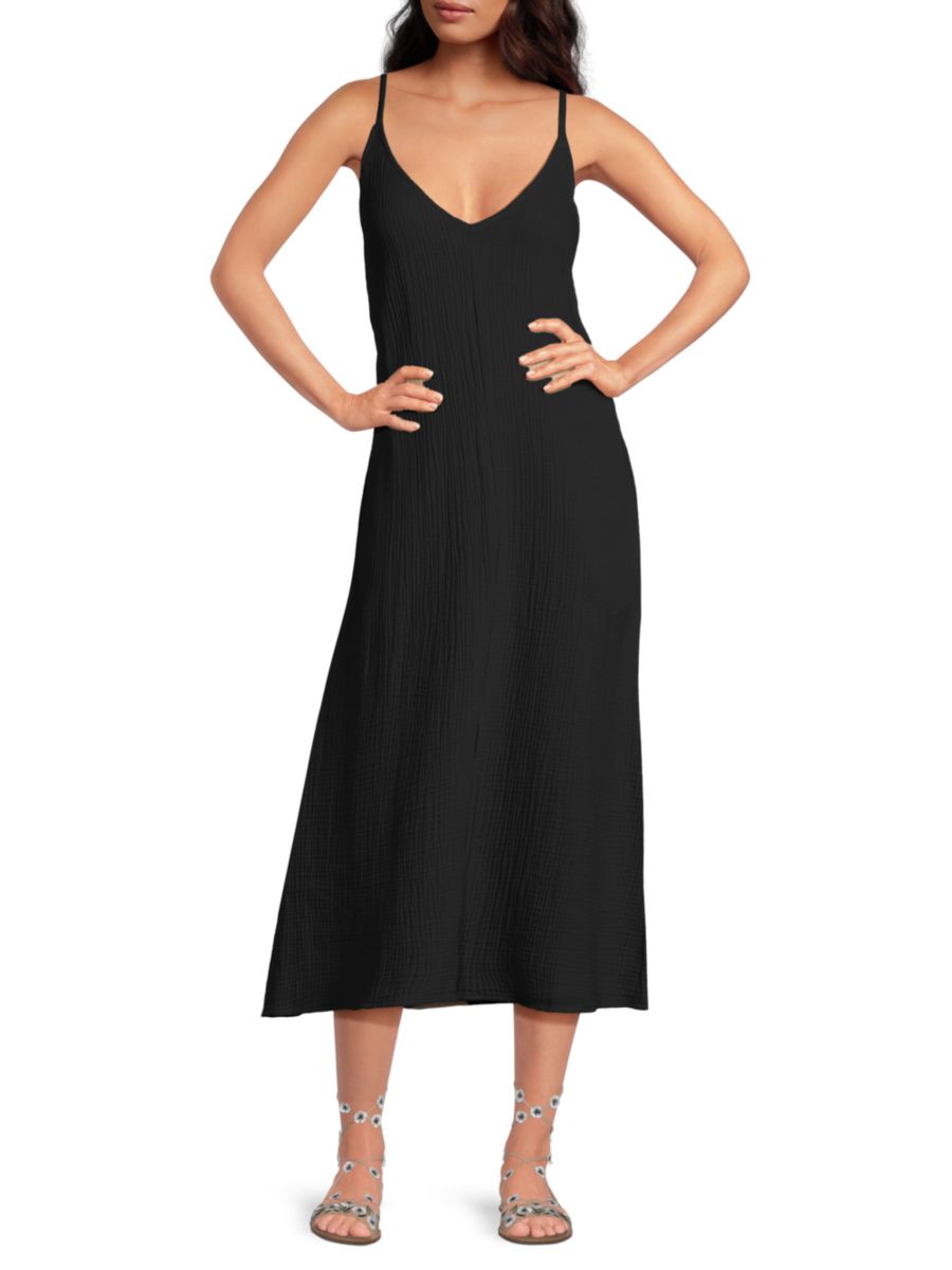 Платье миди из жатого хлопкового двойного газа А-силуэта Saks Fifth Avenue, цвет Rich Black
Платье миди из жатого хлопкового двойного газа А-силуэта Saks Fifth Avenue, цвет Rich Black