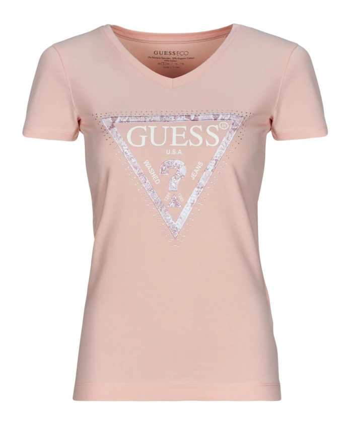 Светло-Розовая футболка с короткими рукавами Guess, розовый
Светло-Розовая футболка с короткими рукавами Guess, розовый