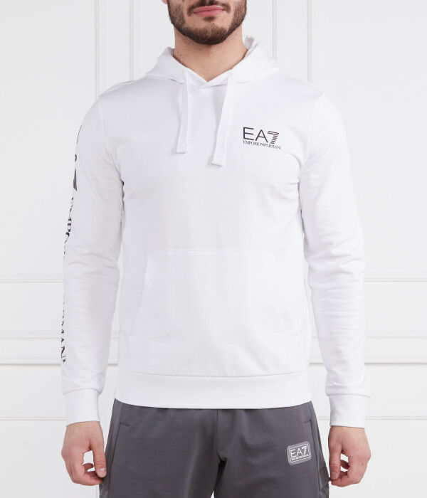Толстовка мужская Ea7 с принтом на рукаве, белый 
Толстовка мужская Ea7 с принтом на рукаве, белый