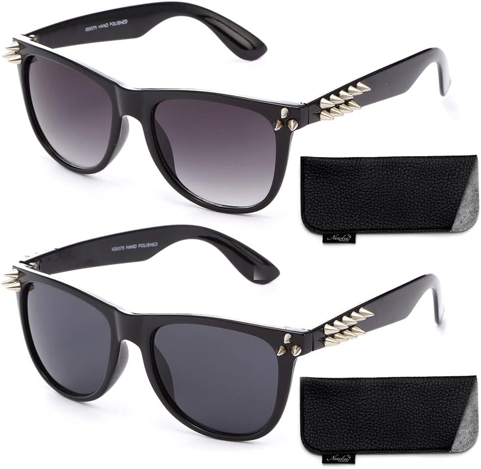 Панк-солнцезащитные очки с шипами. Модные солнцезащитные очки с шипами. Панк-дизайн с шипами. Солнцезащитные очки с шипами и заклепками Newbee Fashion Sunglasses, 2 Pack - Black/Gradient & Black/Smoke
Панк-солнцезащитные очки с шипами. Модные солнцезащитные очки с шипами. Панк-дизайн с шипами. Солнцезащитные очки с шипами и заклепками Newbee Fashion Sunglasses, 2 Pack - Black/Gradient & Black/Smoke