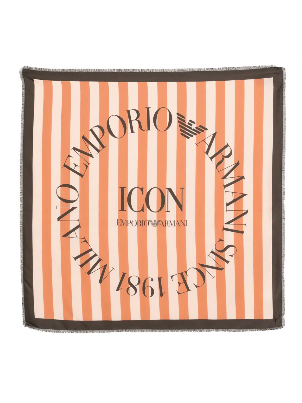 Полосатый шарф с бахромой Emporio Armani, розовый
Полосатый шарф с бахромой Emporio Armani, розовый