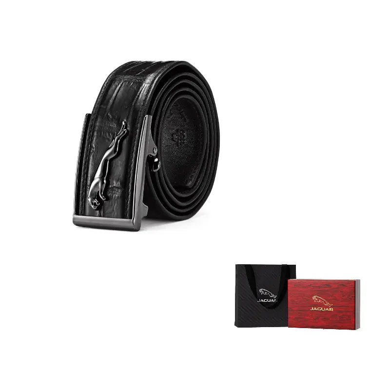 JAGUAR Кожаный ремень из крокодиловой кожи мужской черный шириной 3.7 см, Black
JAGUAR Кожаный ремень из крокодиловой кожи мужской черный шириной 3.7 см, Black