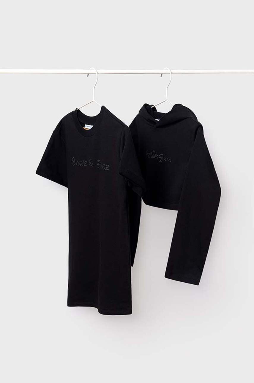 Хлопковое платье Mayoral для девочек, черный
Хлопковое платье Mayoral для девочек, черный