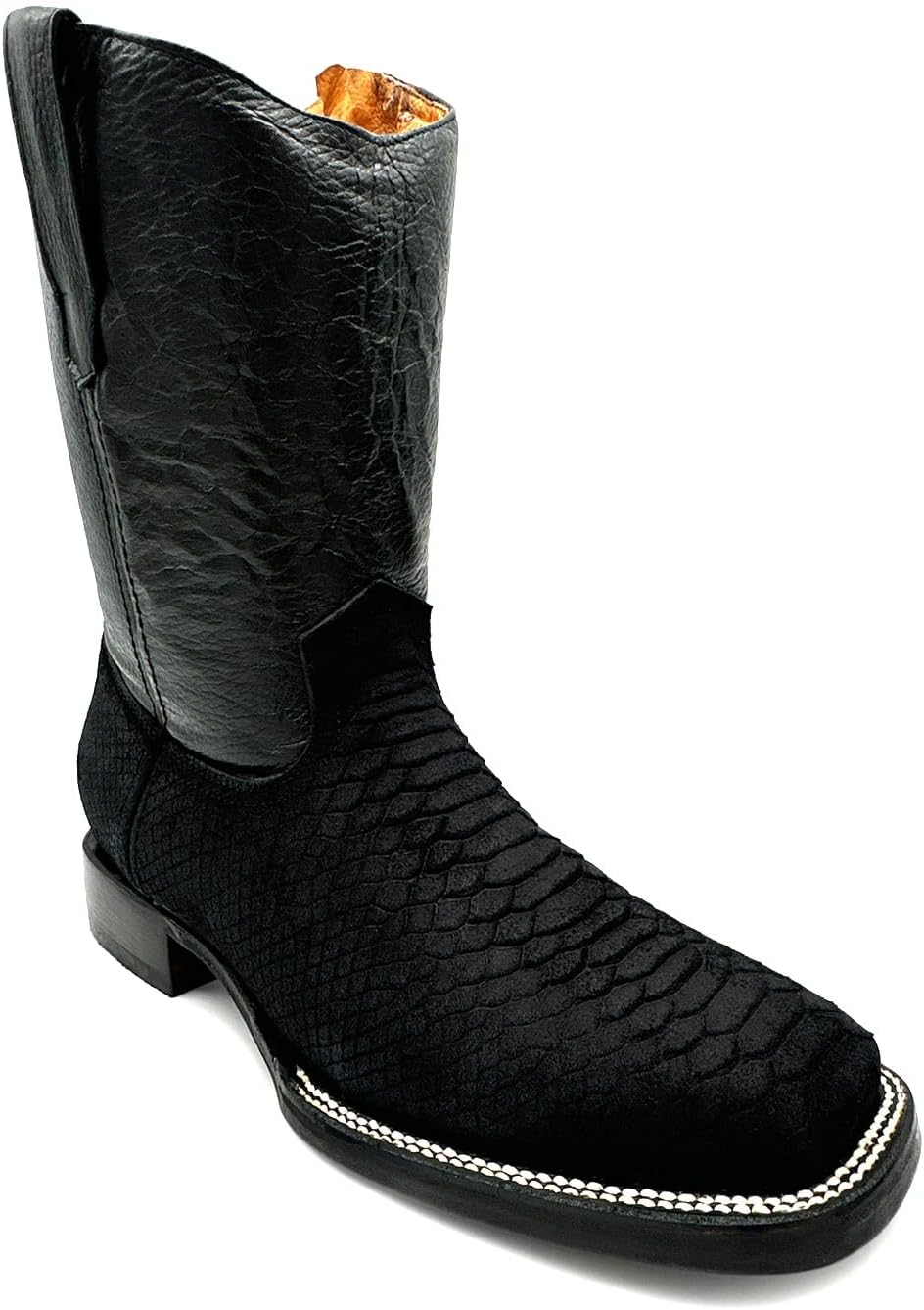 Мужские кожаные ботинки The Western Shops с тиснением под питона, змеиный принт, молния по всей стороне, квадратный носок, ковбойские вестерн-ботинки, черный
Мужские кожаные ботинки The Western Shops с тиснением под питона, змеиный принт, молния по всей стороне, квадратный носок, ковбойские вестерн-ботинки, черный