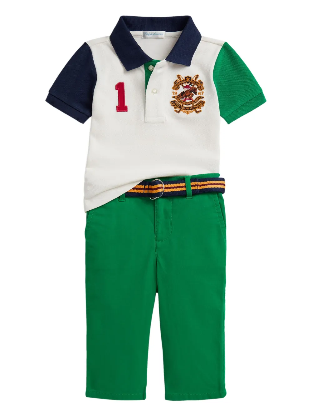 Комплект из топа и брюк с нашивкой Polo Ralph Lauren Kids, белый
Комплект из топа и брюк с нашивкой Polo Ralph Lauren Kids, белый