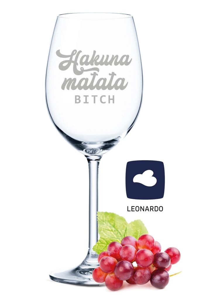 Бокал для вина Leonardo с гравировкой - Hakuna Matata Bitch - подарок для хобби-сомелье и любителей вина - Бокалы для вина - подарок на день рождения для женщин и мужчин Gravurzeile
Бокал для вина Leonardo с гравировкой - Hakuna Matata Bitch - подарок для хобби-сомелье и любителей вина - Бокалы для вина - подарок на день рождения для женщин и мужчин Gravurzeile