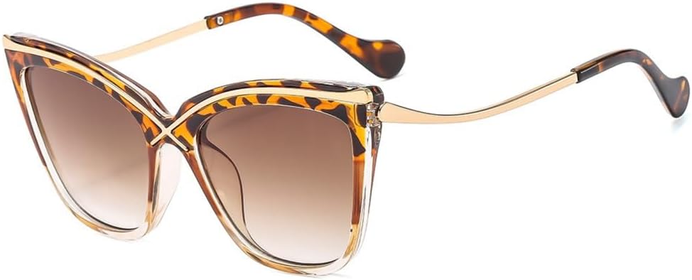 Женские солнцезащитные очки «кошачий глаз» в винтажном стиле с градиентным переходом цвета. Оправа для солнцезащитных очков с защитой от УФ-излучения UV400 HDUBFY, Leopard Tea
Женские солнцезащитные очки «кошачий глаз» в винтажном стиле с градиентным переходом цвета. Оправа для солнцезащитных очков с защитой от УФ-излучения UV400 HDUBFY, Leopard Tea