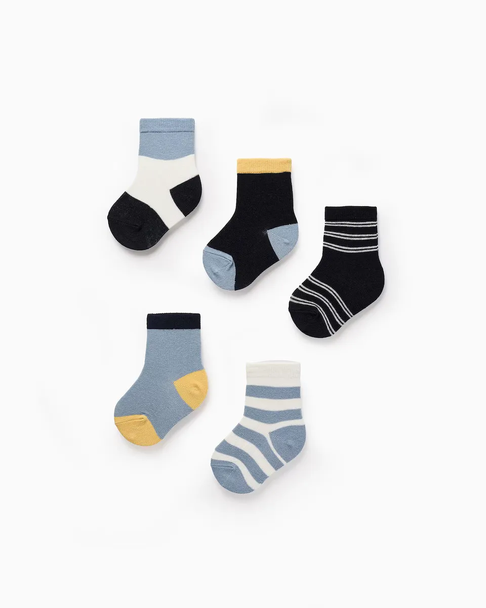Упаковка из 5 пар однотонных/полосатых носков для мальчиков Zippy, мультиколор
Упаковка из 5 пар однотонных/полосатых носков для мальчиков Zippy, мультиколор