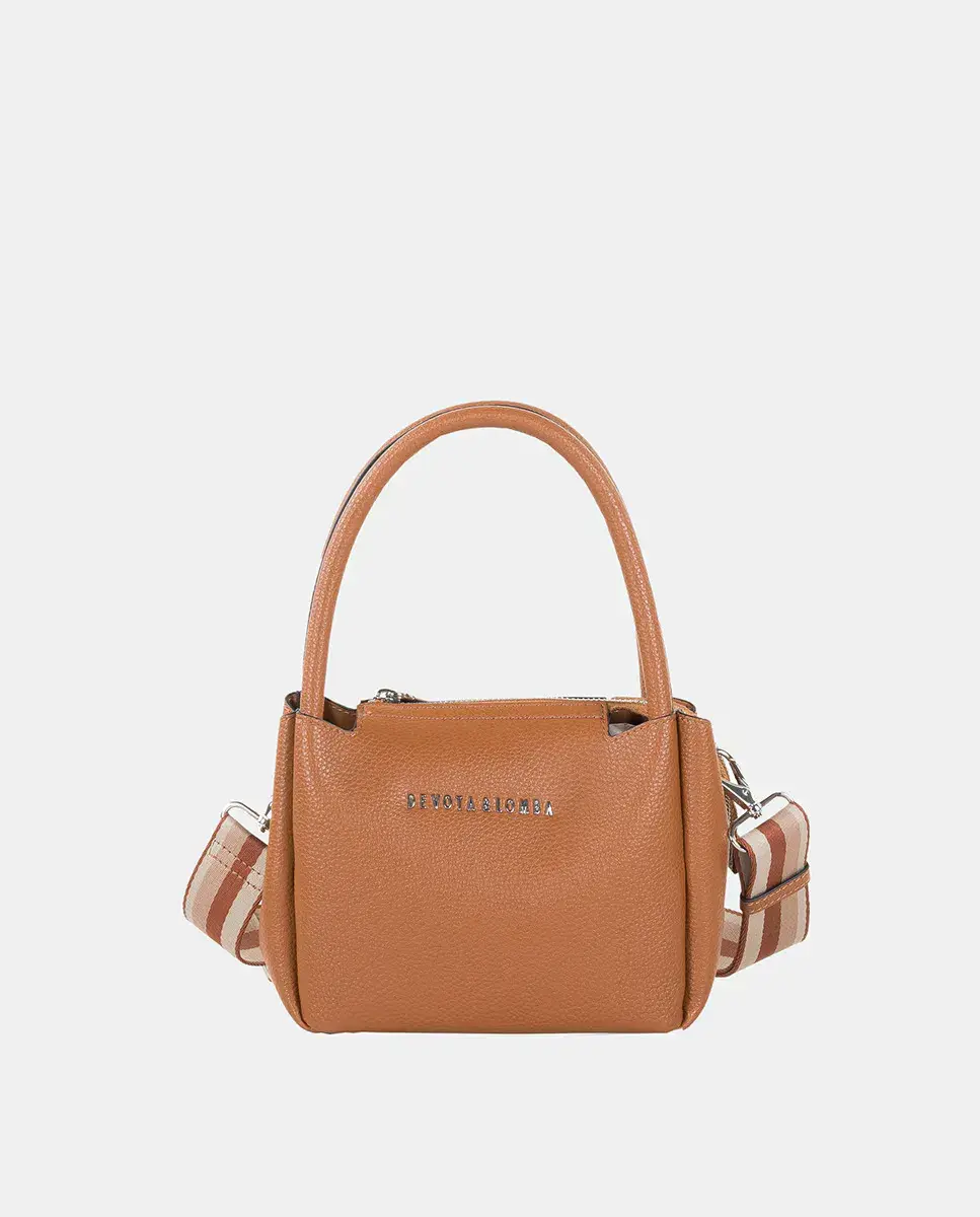 Маленькая сумка через плечо с двумя ручками и регулируемым плечевым ремнем Devota & Lomba, светло-коричневый
Маленькая сумка через плечо с двумя ручками и регулируемым плечевым ремнем Devota & Lomba, светло-коричневый