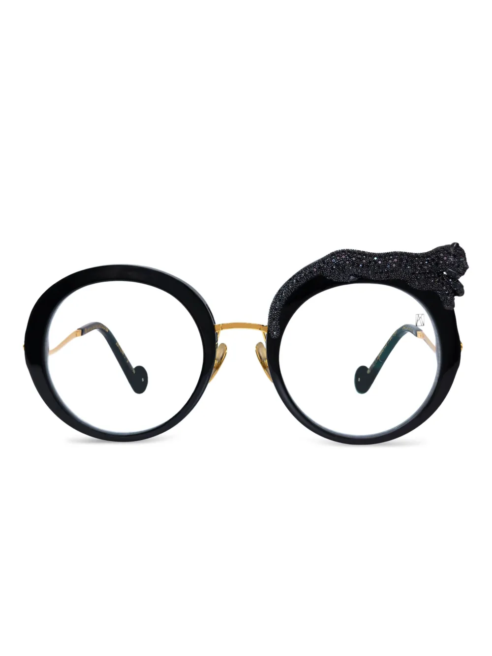 Очки в круглой оправе с кристаллами ANNA-KARIN KARLSSON, черный
Очки в круглой оправе с кристаллами ANNA-KARIN KARLSSON, черный