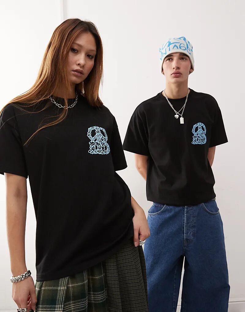 Футболка свободного кроя Trooper унисекс с принтом DD Peace спереди черного цвета Dr Denim
Футболка свободного кроя Trooper унисекс с принтом DD Peace спереди черного цвета Dr Denim