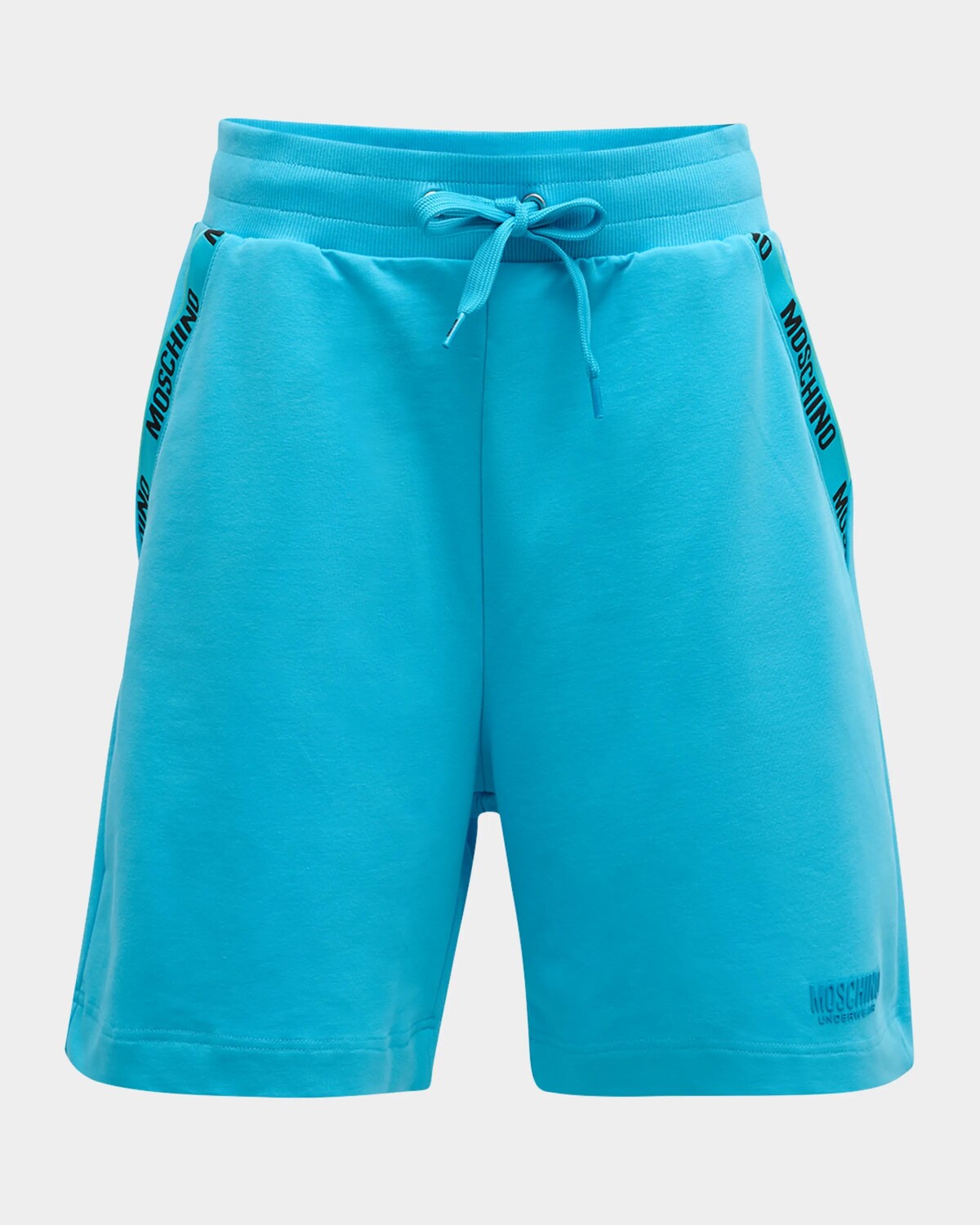 Мужские спортивные шорты с боковой лентой Moschino, светло-голубой
Мужские спортивные шорты с боковой лентой Moschino, светло-голубой