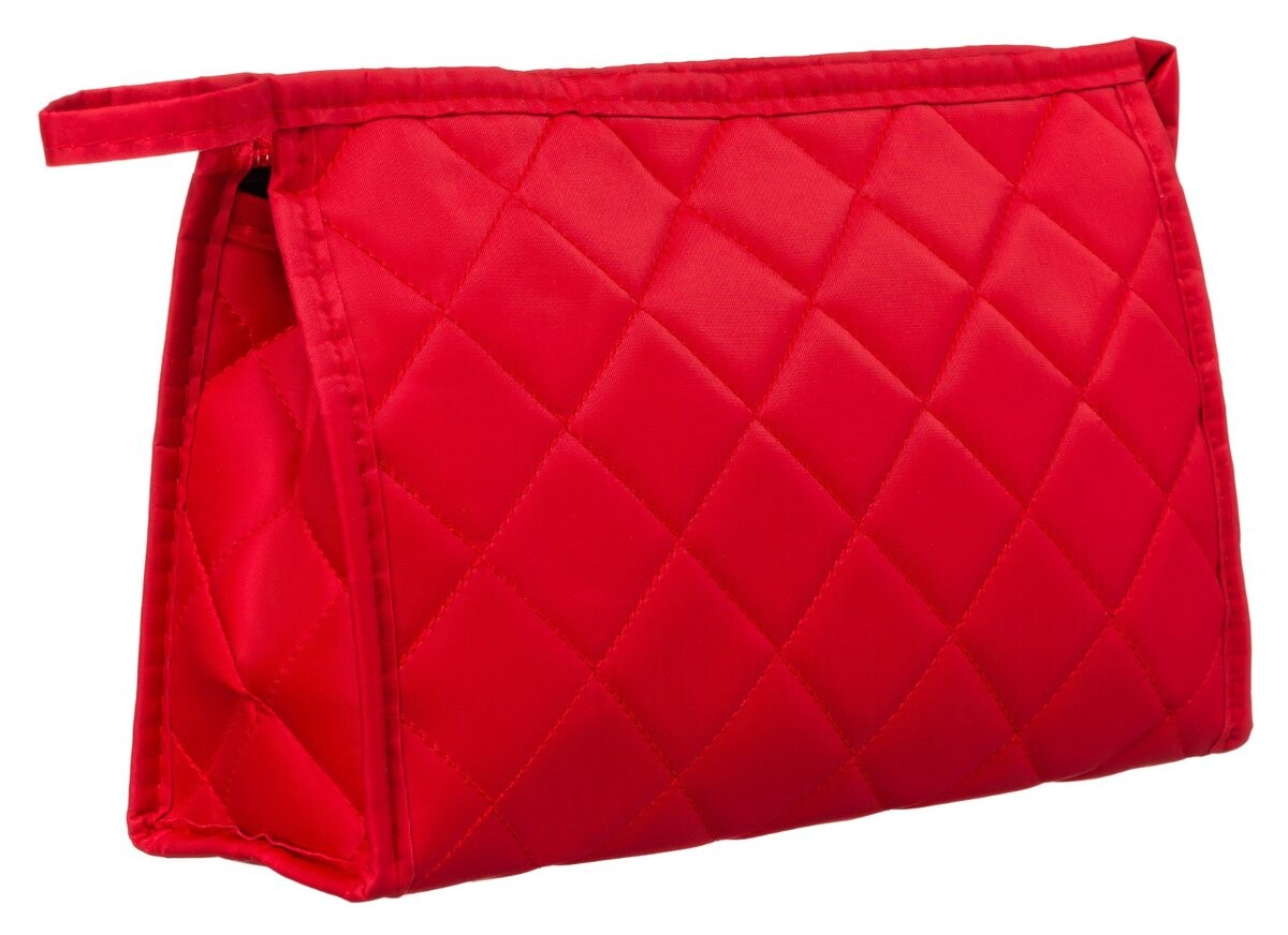 Женская косметичка из синтетического материала, стеганная на молнии, красная No logo
Женская косметичка из синтетического материала, стеганная на молнии, красная No logo