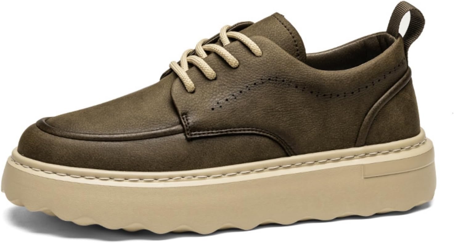 Мужские повседневные туфли из загорелой кожи, стильные кроссовки на шнуровке с комфортной толстой подошвой для ежедневной носки Aokisx, хаки
Мужские повседневные туфли из загорелой кожи, стильные кроссовки на шнуровке с комфортной толстой подошвой для ежедневной носки Aokisx, хаки