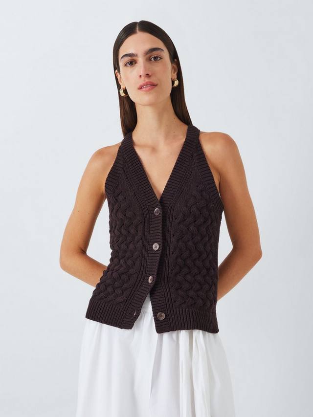 Жилет из текстурированного трикотажа из смеси хлопка и льна John Lewis, темно-коричневый
Жилет из текстурированного трикотажа из смеси хлопка и льна John Lewis, темно-коричневый