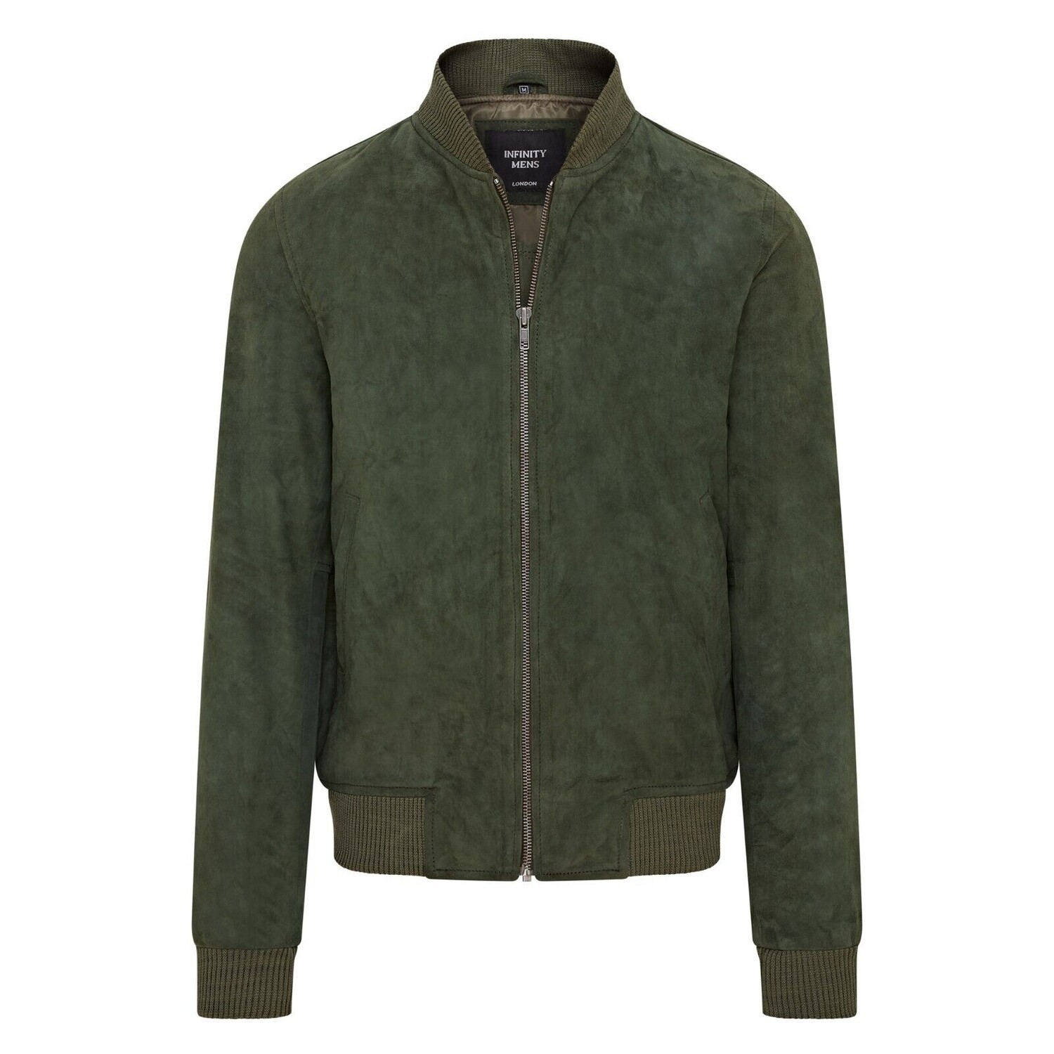 Мягкий университетский бомбер ma 1 из козьей замши для даляня Infinity Leather, зеленый