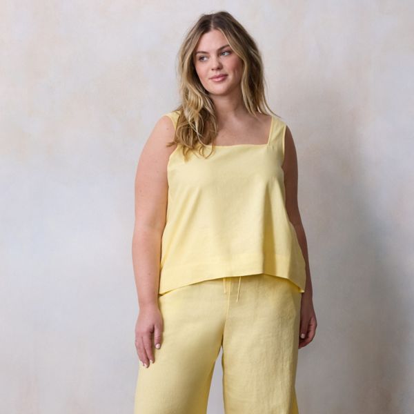 Повседневный топ с квадратным вырезом и застежкой на пуговицах сзади больших размеров Lc Lauren Conrad, цвет yellow white chip
Повседневный топ с квадратным вырезом и застежкой на пуговицах сзади больших размеров Lc Lauren Conrad, цвет yellow white chip