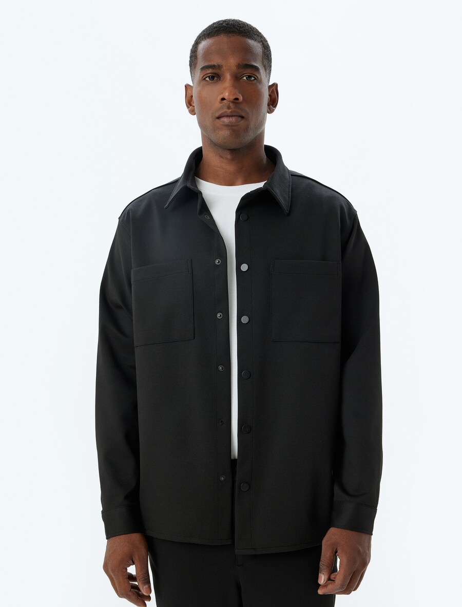 Рубашка на пуговицах классического кроя Koton, черный
Рубашка на пуговицах классического кроя Koton, черный