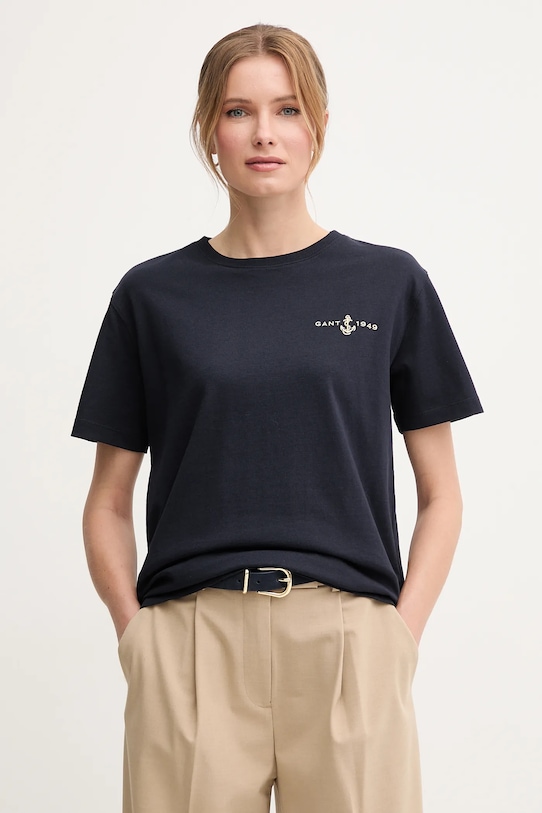 Хлопковая футболка Gant, темно-синий
Хлопковая футболка Gant, темно-синий