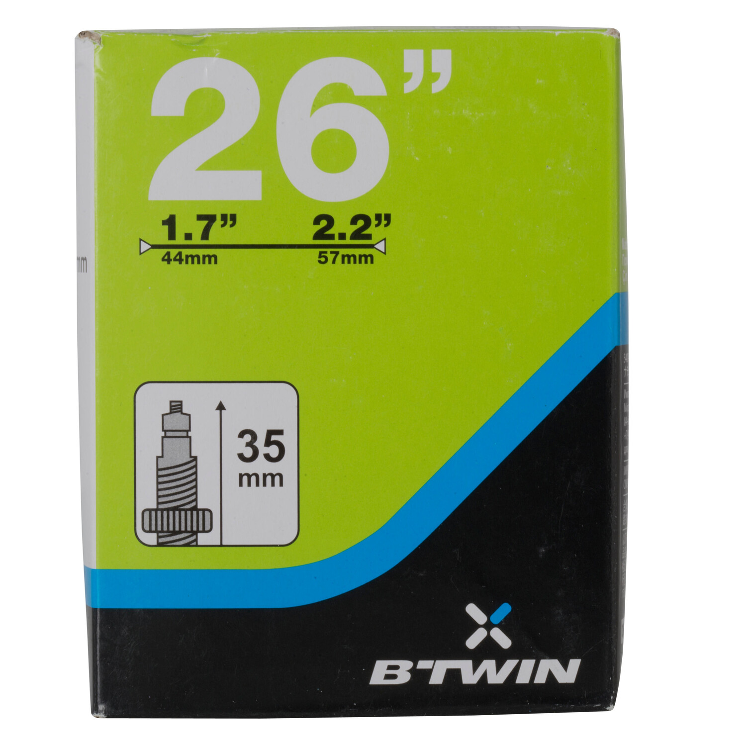 Внутренняя трубка 26x1,7/2,2 35 мм - Presta Btwin
Внутренняя трубка 26x1,7/2,2 35 мм - Presta Btwin