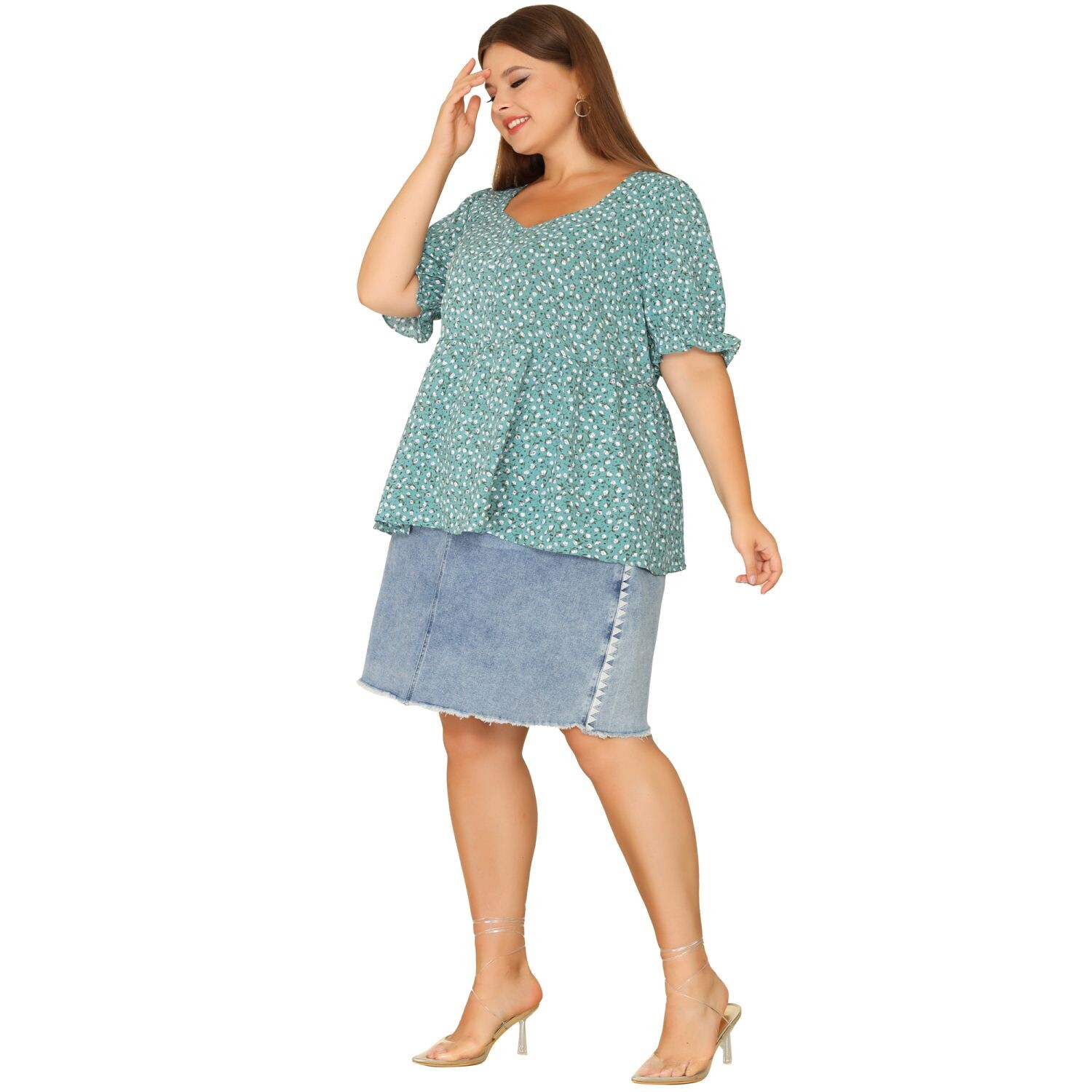 Женские топы в стиле бебидол с короткими рукавами и баской с рюшами Agnes Orinda, белый
Женские топы в стиле бебидол с короткими рукавами и баской с рюшами Agnes Orinda, белый