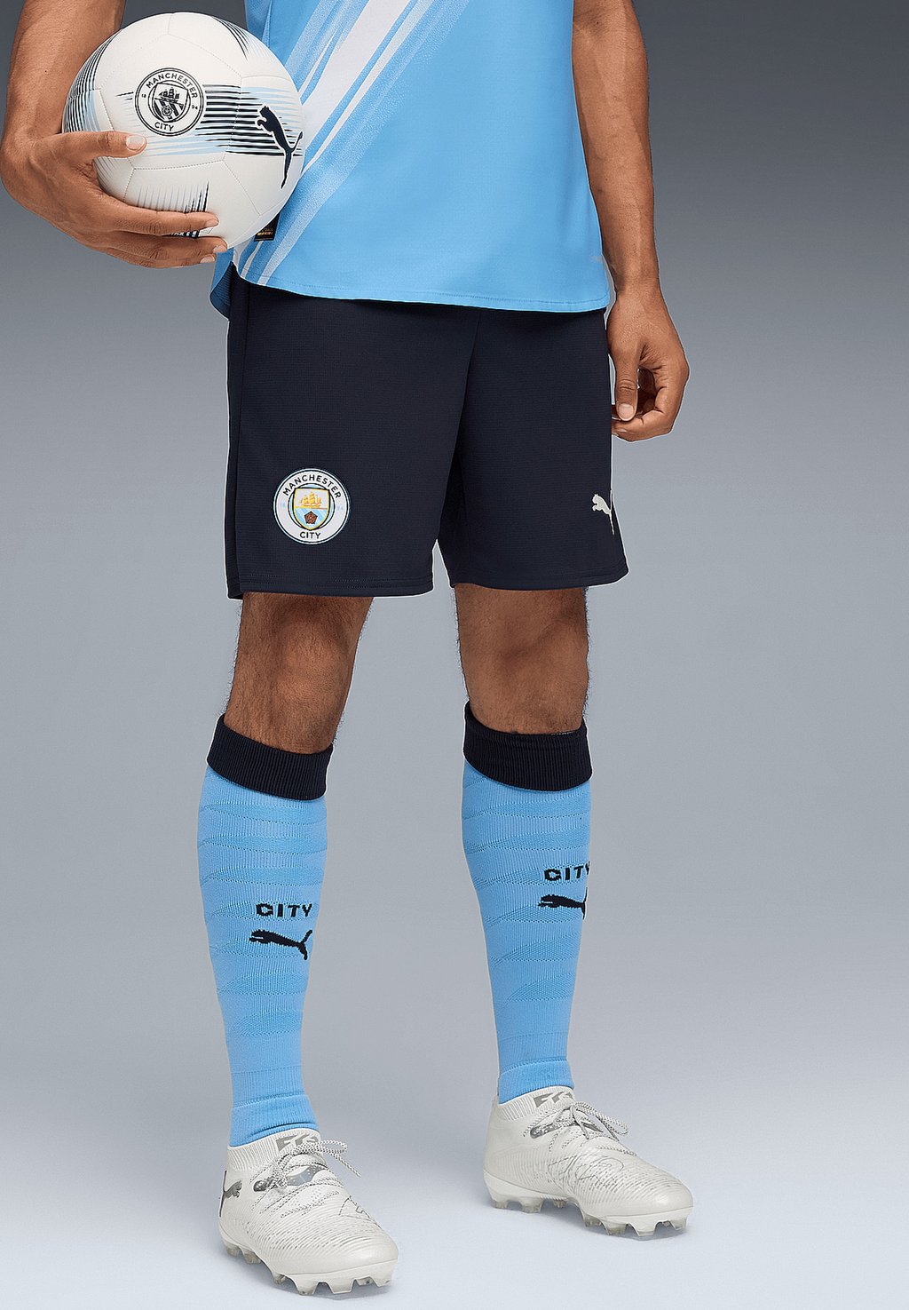 Спортивные шорты MCFC REPLICA Puma, темно-синий 
Спортивные шорты MCFC REPLICA Puma, темно-синий