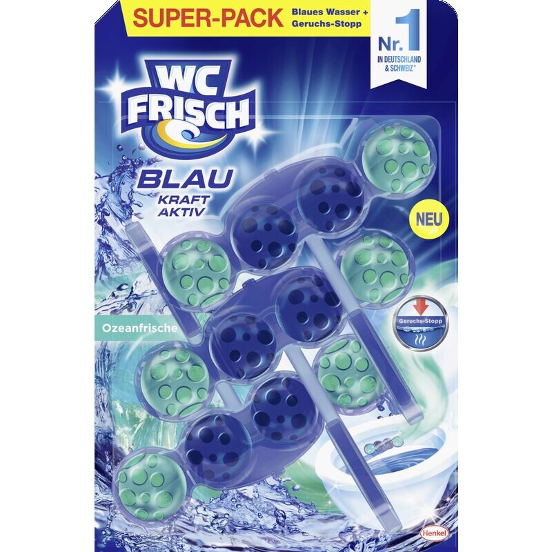 Средство для чистки туалета Blue Power-Active Fragrance Freshener Ocean Fresh, Super Pack WC FRISCH, 150 g
Средство для чистки туалета Blue Power-Active Fragrance Freshener Ocean Fresh, Super Pack WC FRISCH, 150 g