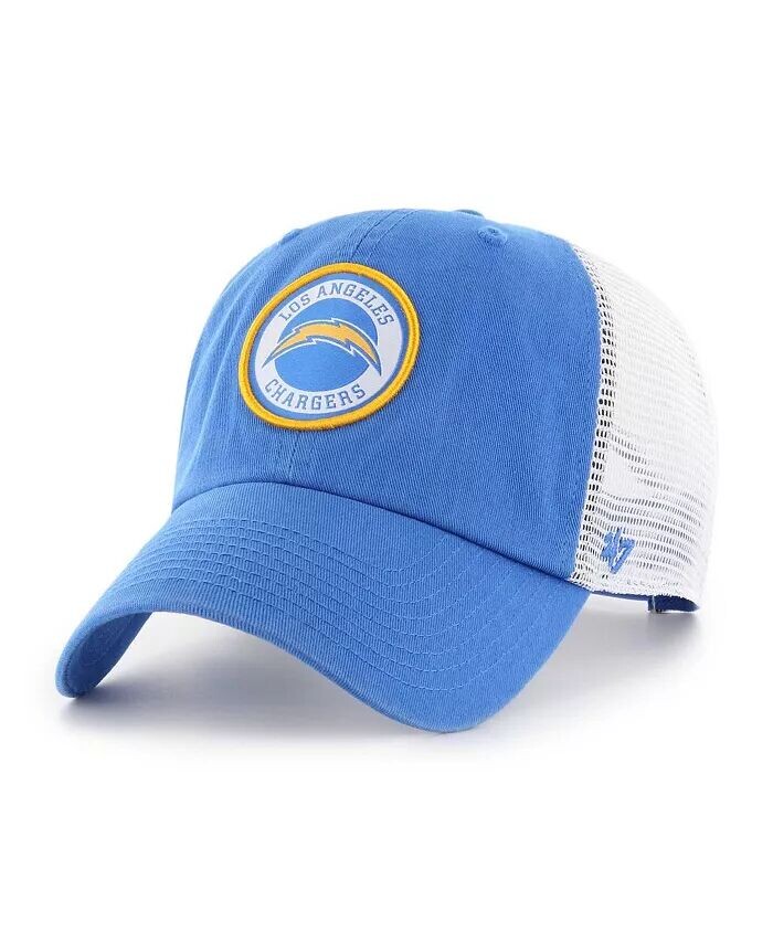 Мужская пудрово-синяя, белая кепка Los Angeles Chargers Highline Clean Up Trucker Snapback '47 Brand
Мужская пудрово-синяя, белая кепка Los Angeles Chargers Highline Clean Up Trucker Snapback '47 Brand