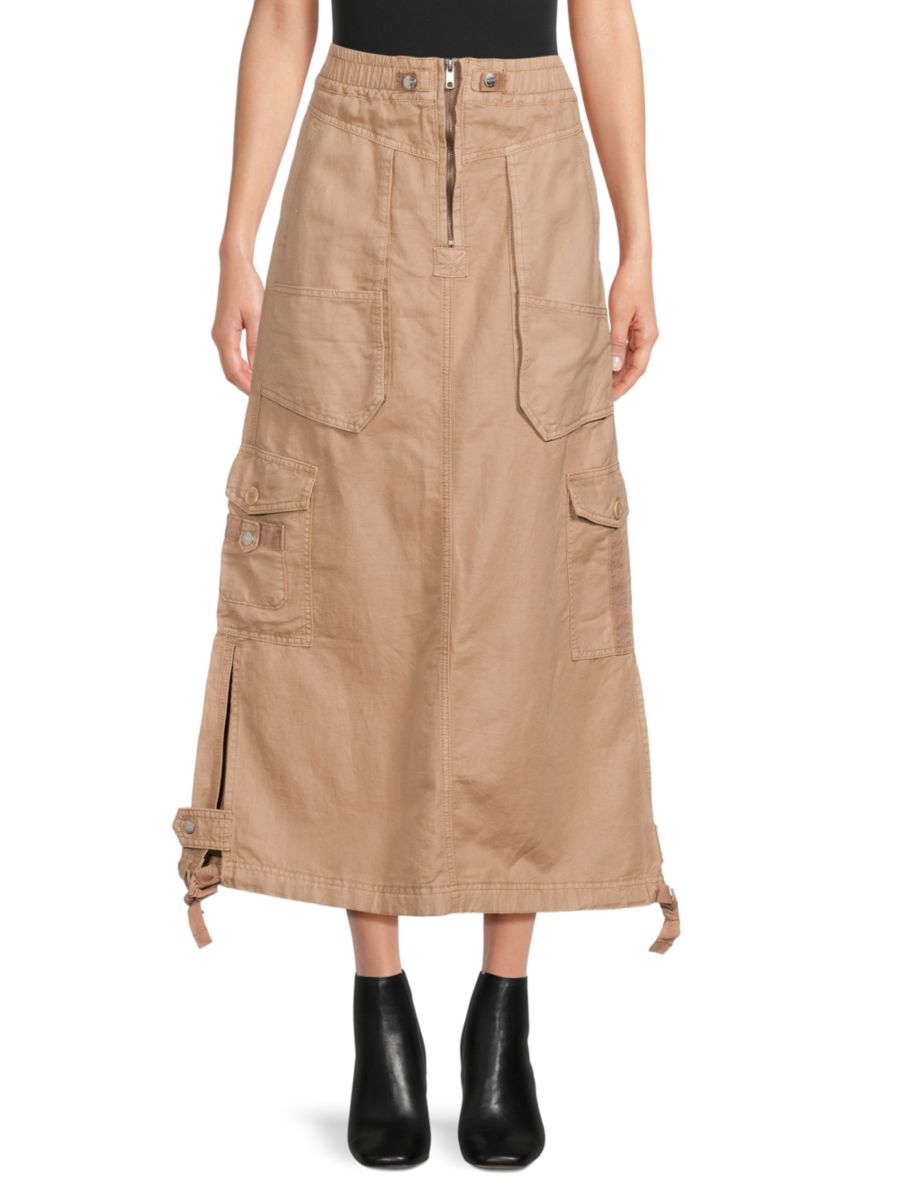 Юбка миди из льняной смеси А-силуэта The Article Current/Elliott, бежевый
Юбка миди из льняной смеси А-силуэта The Article Current/Elliott, бежевый