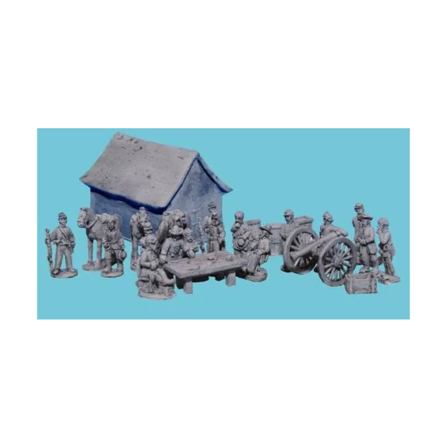 Комплект лагеря Union с палаткой, Blue and the Gray Miniatures - Equipment - Assorted (15mm)
Комплект лагеря Union с палаткой, Blue and the Gray Miniatures - Equipment - Assorted (15mm)
