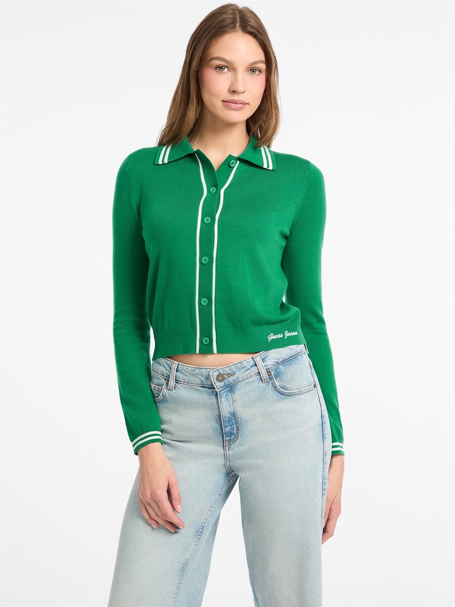 Вязаный кардиган GUESS, зеленый
Вязаный кардиган GUESS, зеленый