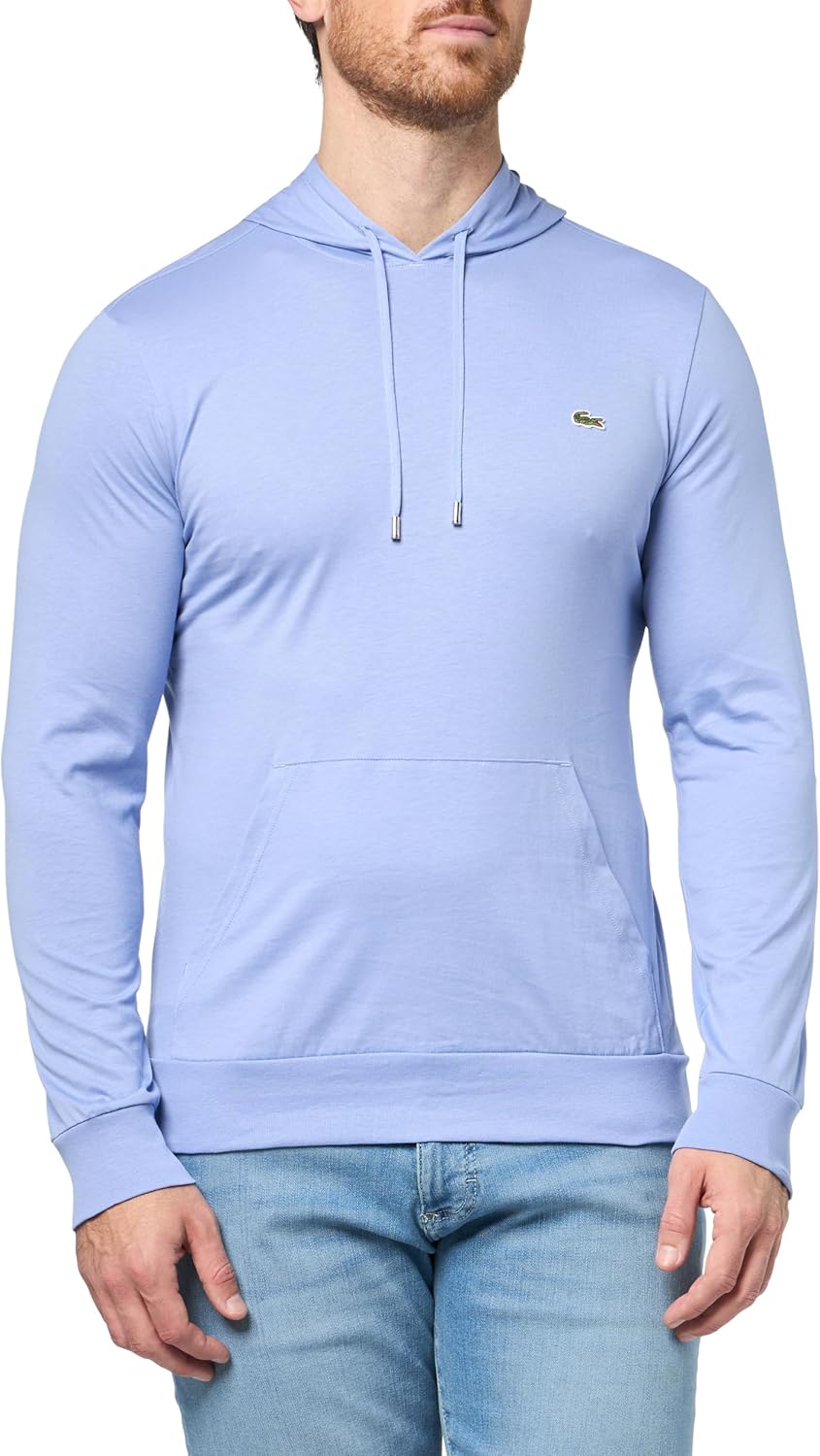 Мужская классическая футболка Lacoste с капюшоном и длинным рукавом, стандартный крой, Delphinium
Мужская классическая футболка Lacoste с капюшоном и длинным рукавом, стандартный крой, Delphinium