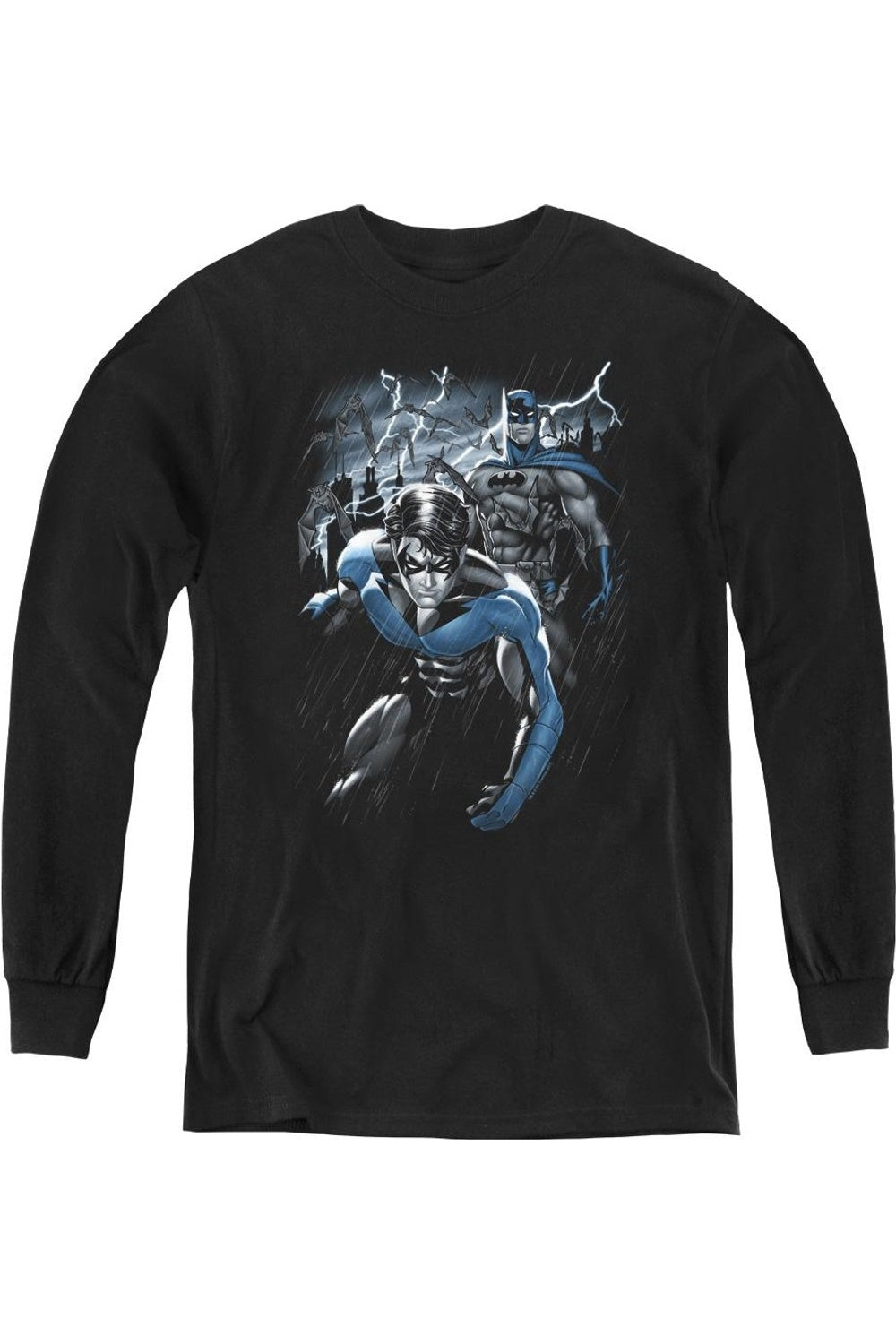 Футболка с длинным рукавом для детей Batman Dynamic Duo Gildan, черный 
Футболка с длинным рукавом для детей Batman Dynamic Duo Gildan, черный