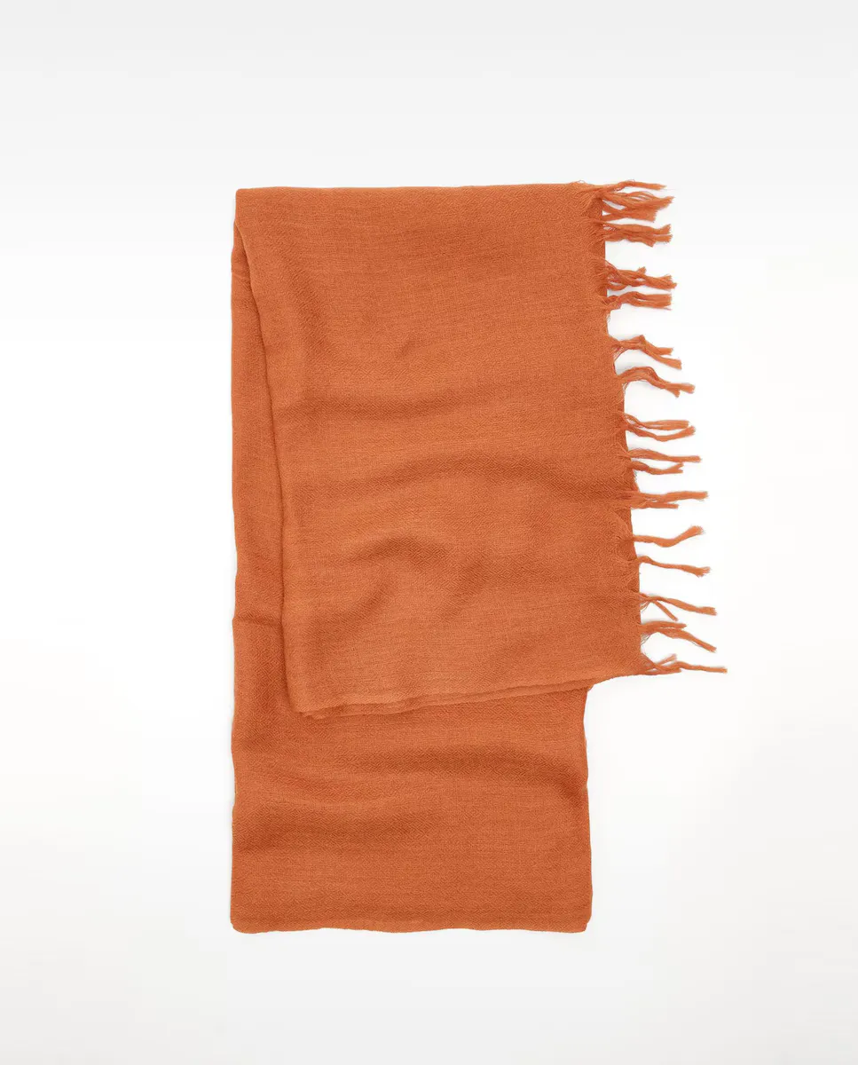 Однотонный шерстяной шарф с бахромой Parfois, оранжевый
Однотонный шерстяной шарф с бахромой Parfois, оранжевый