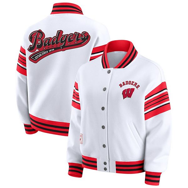 Женская бело-красная куртка-толстовка wisconsin badgers satin stitch на молнии Wear By Erin Andrews
Женская бело-красная куртка-толстовка wisconsin badgers satin stitch на молнии Wear By Erin Andrews