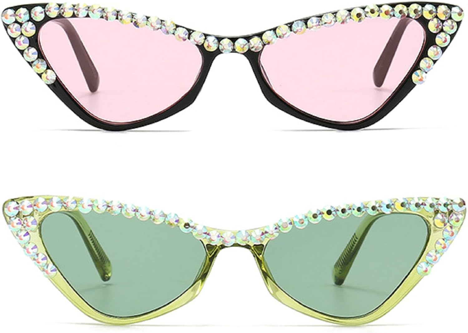 Женские солнцезащитные очки со стразами, солнцезащитные очки «кошачий глаз» с бриллиантами, оправа с кристаллами, очки для костюмированной вечеринки mincl, 2pcs-pink&green
Женские солнцезащитные очки со стразами, солнцезащитные очки «кошачий глаз» с бриллиантами, оправа с кристаллами, очки для костюмированной вечеринки mincl, 2pcs-pink&green
