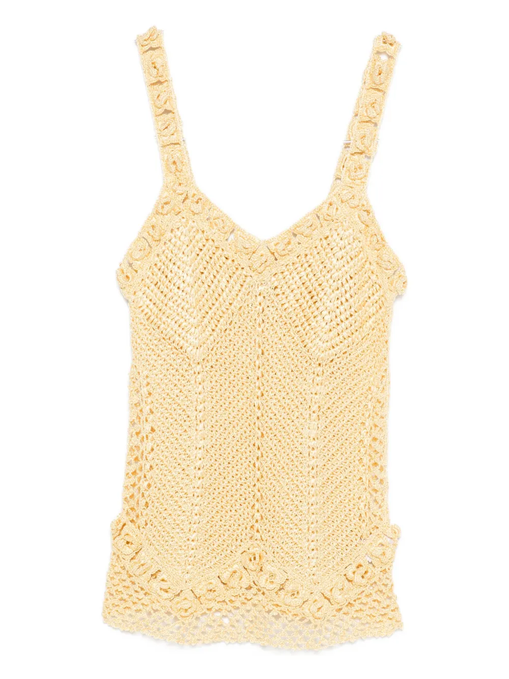 Вязаный топ с ромашками и бретельками Judy Turner, желтый
Вязаный топ с ромашками и бретельками Judy Turner, желтый