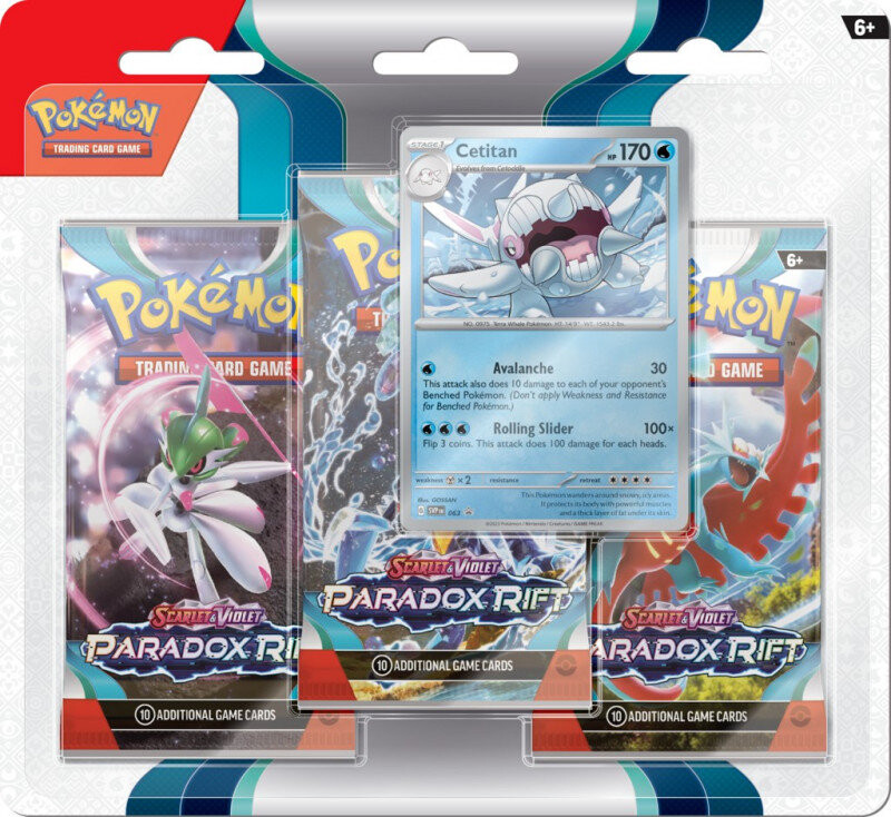 ККИ Покемон, карты Paradox Rift, 3 упаковки B. Cetitan Pokemon
ККИ Покемон, карты Paradox Rift, 3 упаковки B. Cetitan Pokemon