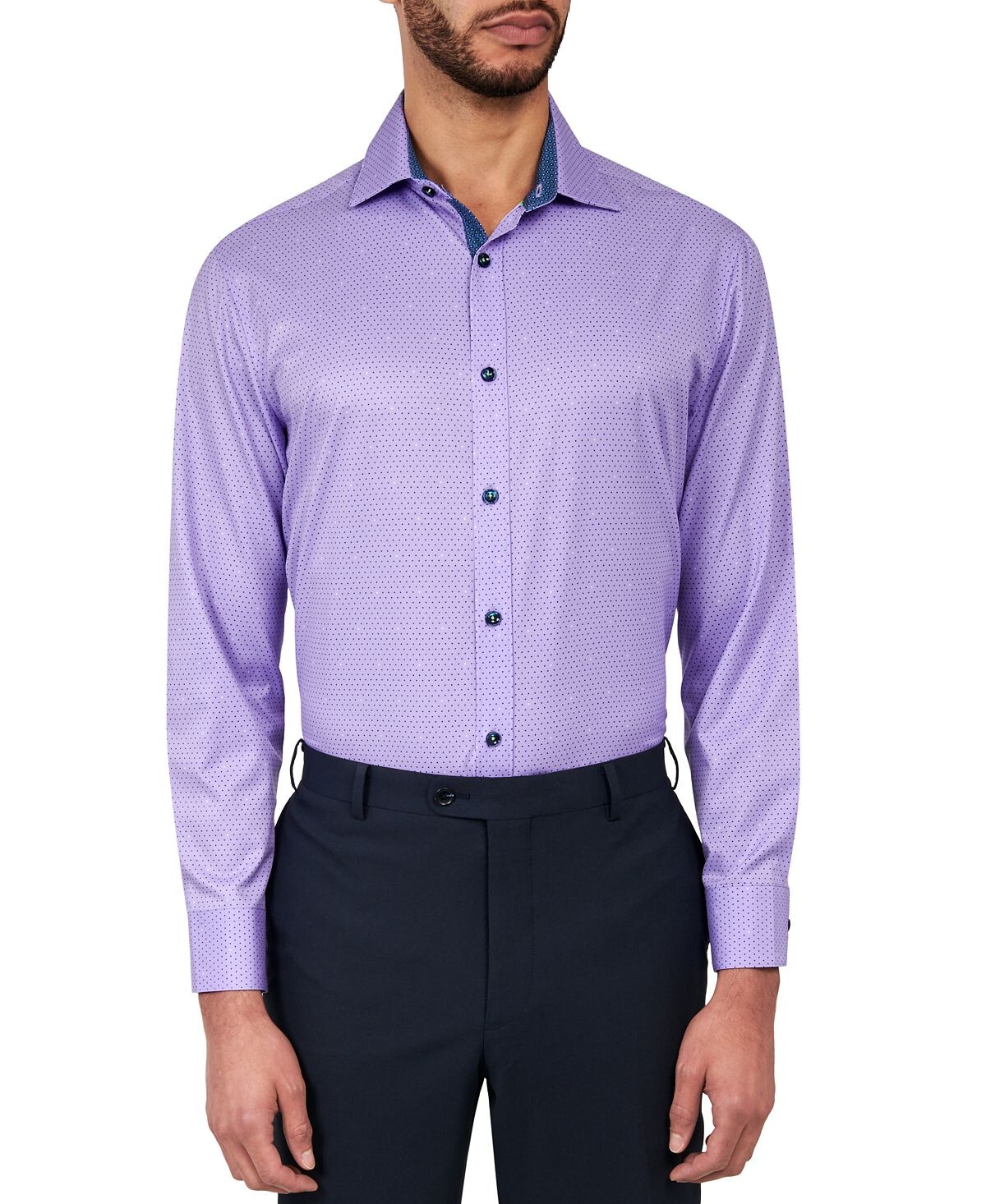 Мужская классическая рубашка-стрейч стандартного кроя без железа с принтом в горошек Society of Threads
Мужская классическая рубашка-стрейч стандартного кроя без железа с принтом в горошек Society of Threads