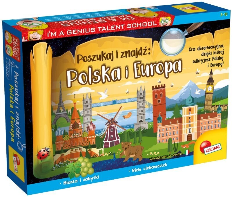 Я гений, Маленький гений, Поисковая находка, Польша и Европа, 92277 настольная игра Лишани Lisciani
Я гений, Маленький гений, Поисковая находка, Польша и Европа, 92277 настольная игра Лишани Lisciani