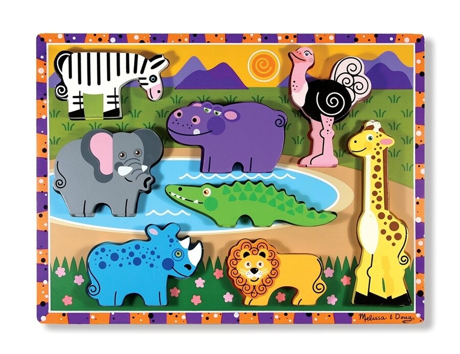 Melissa & Doug, деревянные пазлы «Сафари»
Melissa & Doug, деревянные пазлы «Сафари»