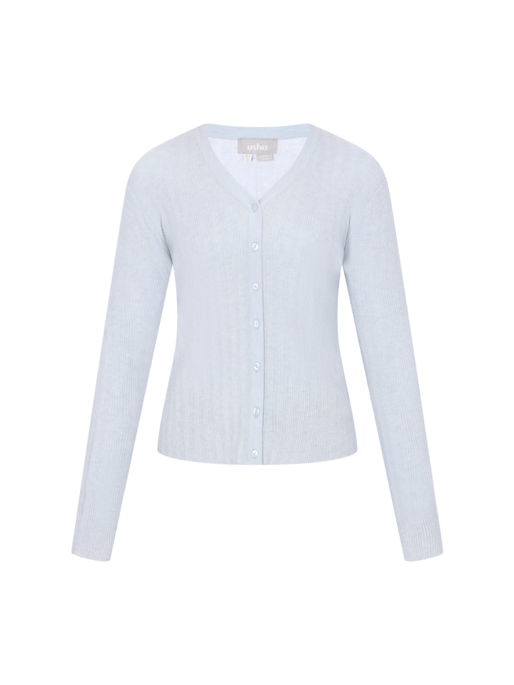 Usha Женский кардиган светло-голубого цвета
Usha Женский кардиган светло-голубого цвета
