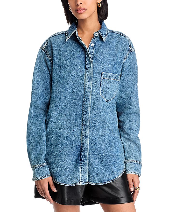 Джимовая униформа-рубашка Good American, синий
Джимовая униформа-рубашка Good American, синий