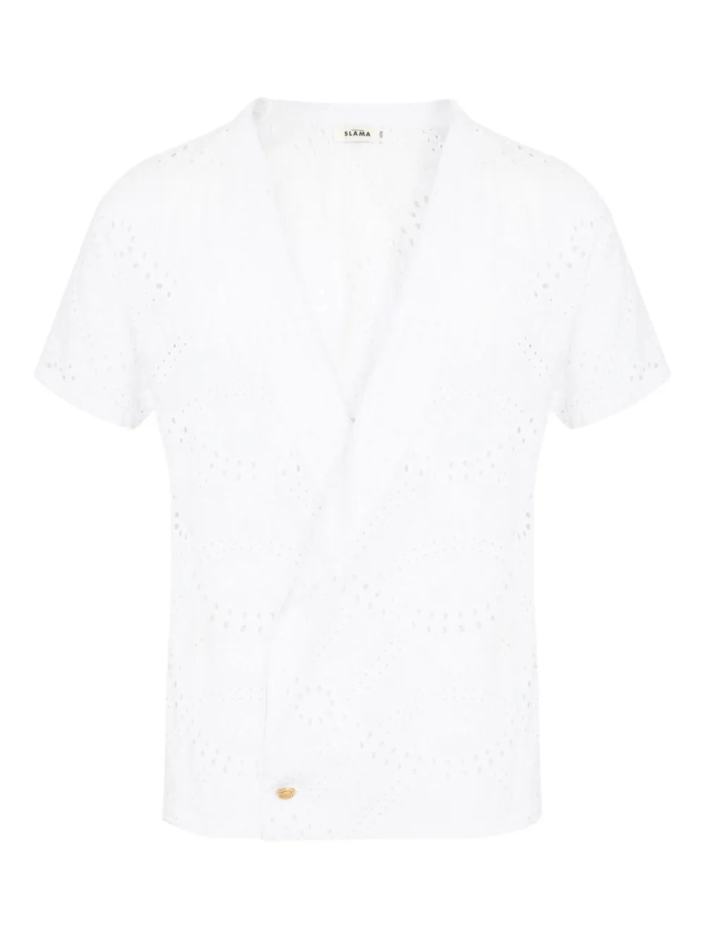 Рубашка с английской вышивкой Amir Slama, белый
Рубашка с английской вышивкой Amir Slama, белый